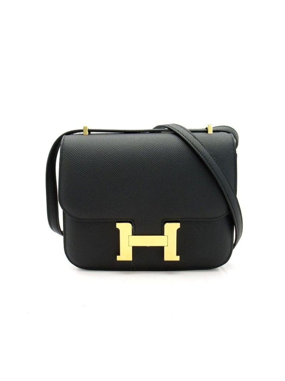 Hermes Constance 3 Mini 18 Miroir Veau Epsom Shoulder Bag Black